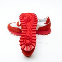 Louis Vuitton Red/White Low Top Sneakers Size 8.5