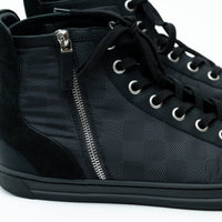 Louis Vuitton Damier Graphite Nylon High-Top Sneakers Size 8.5