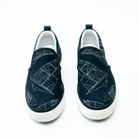 Louis Vuitton Navy Canvas Slip-on Shoes Size 8.5