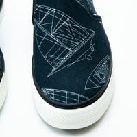Louis Vuitton Navy Canvas Slip-on Shoes Size 8.5
