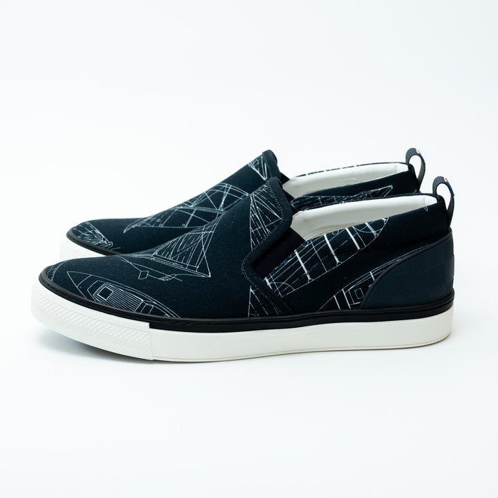 Mens Louis Vuitton Navy Canvas Slip-on Shoes Size 8.5