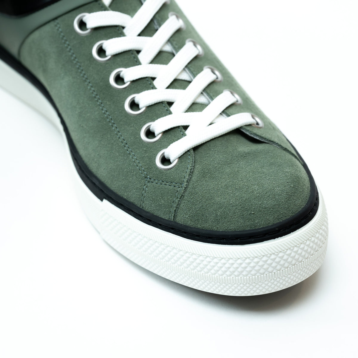 Louis Vuitton Sage Green Suede/Leather Low Top Sneakers Size 8.5