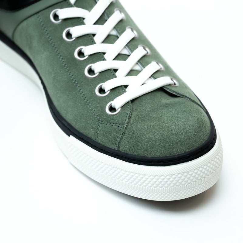 Louis Vuitton Sage Green Suede/Leather Low Top Sneakers Size 8.5