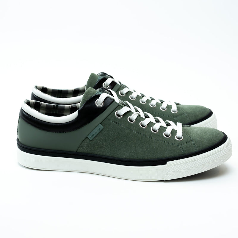 Louis Vuitton Sage Green Suede/Leather Low Top Sneakers Size 8.5