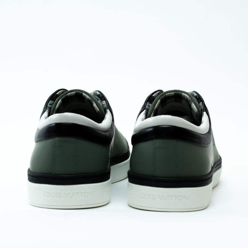 Louis Vuitton Sage Green Suede/Leather Low Top Sneakers Size 8.5