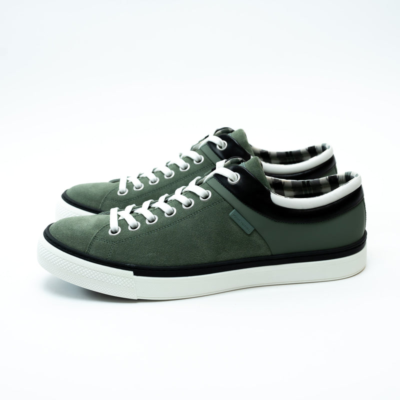 Louis Vuitton Sage Green Suede/Leather Low Top Sneakers Size 8.5