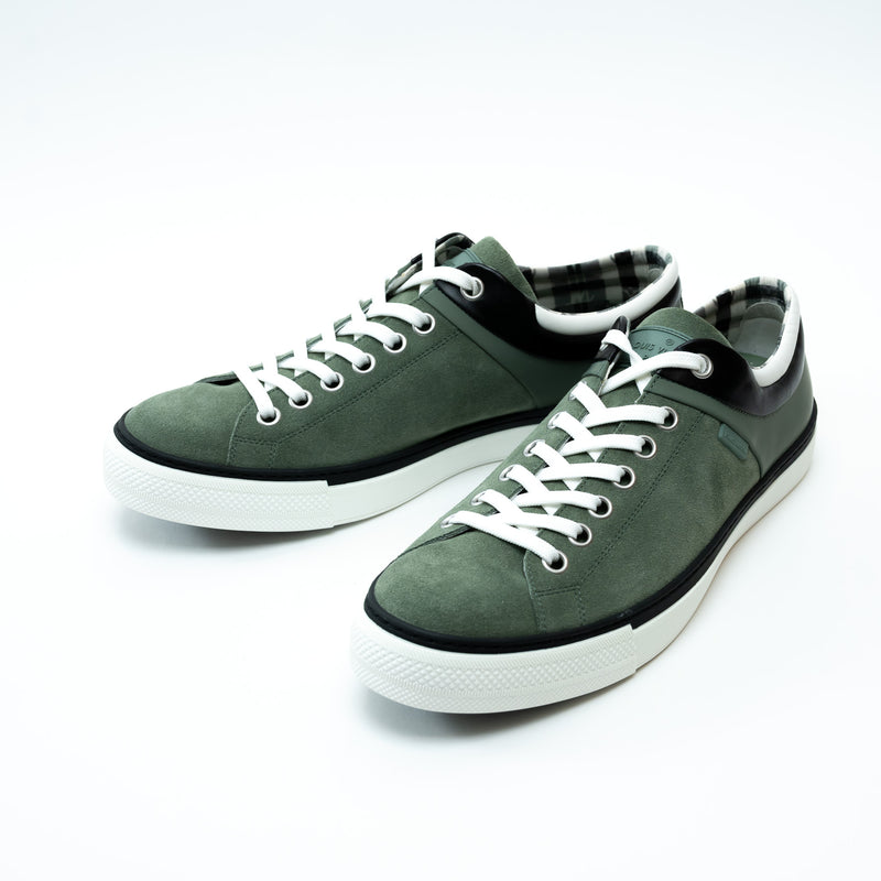 Louis Vuitton Sage Green Suede/Leather Low Top Sneakers Size 8.5