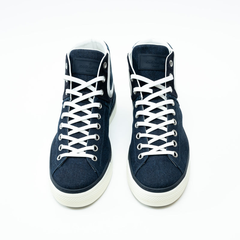 Louis Vuitton Dark Denim High Top Sneakers Size 8.5