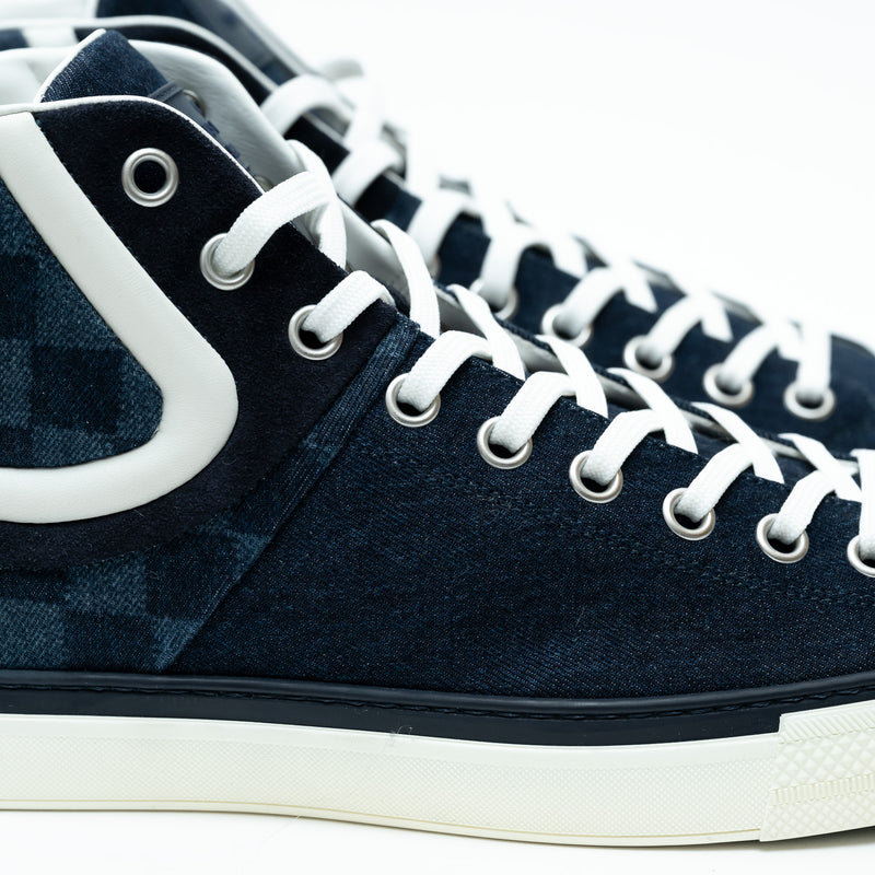 Louis Vuitton Dark Denim High Top Sneakers Size 8.5