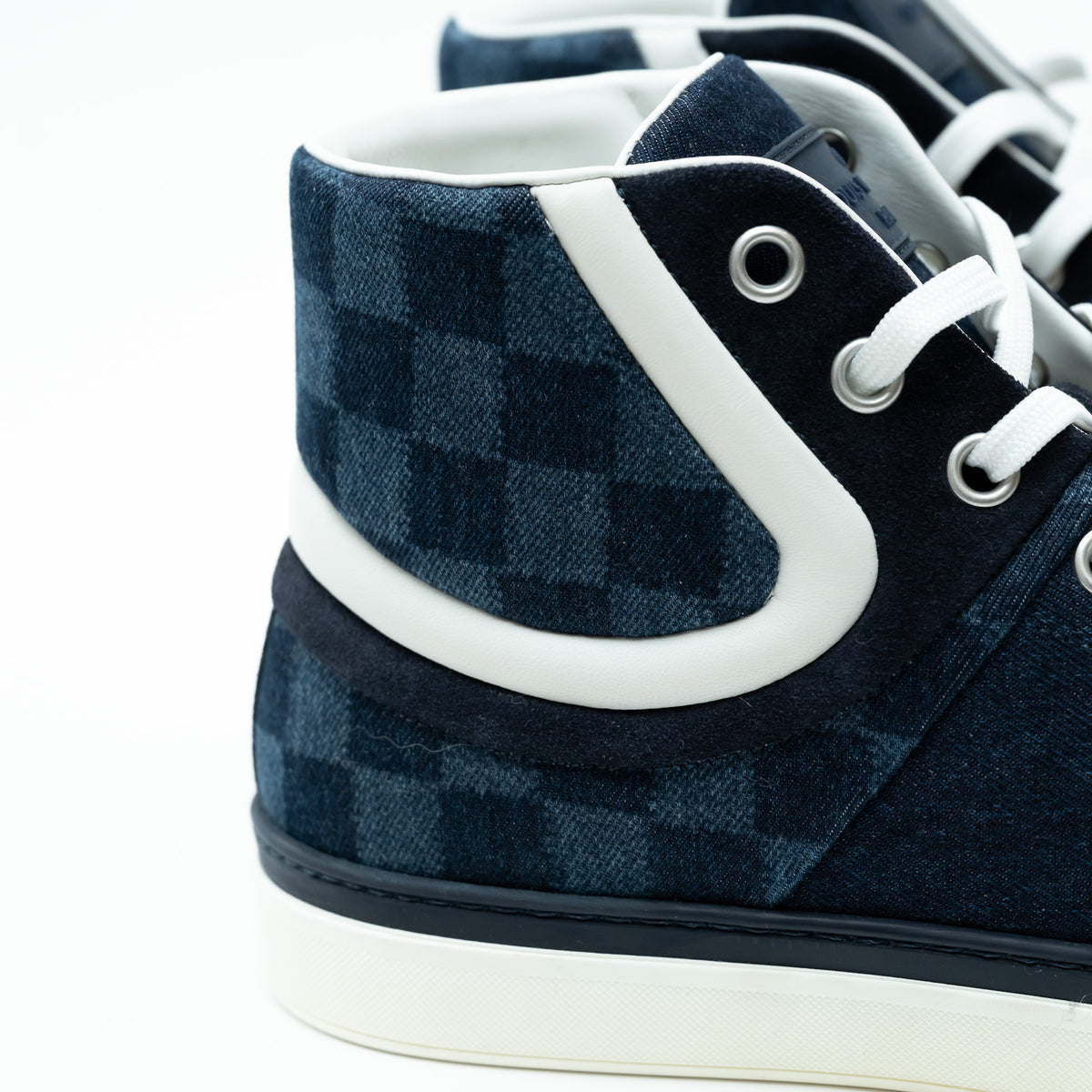 Louis Vuitton Dark Denim High Top Sneakers Size 8.5