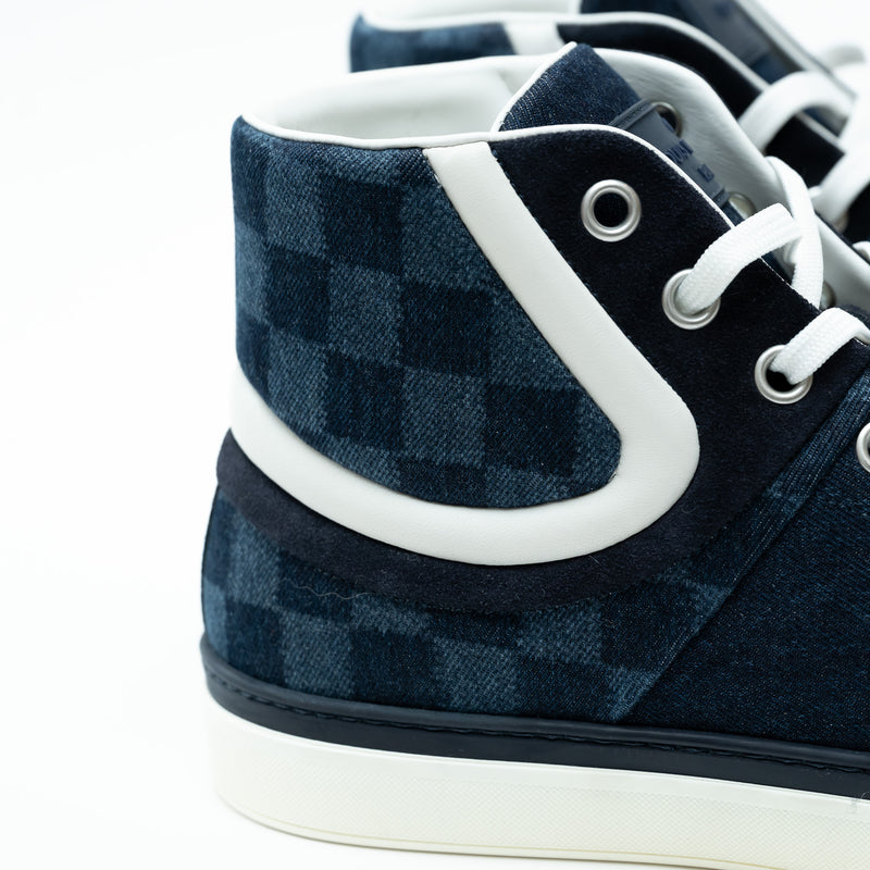 Louis Vuitton Dark Denim High Top Sneakers Size 8.5