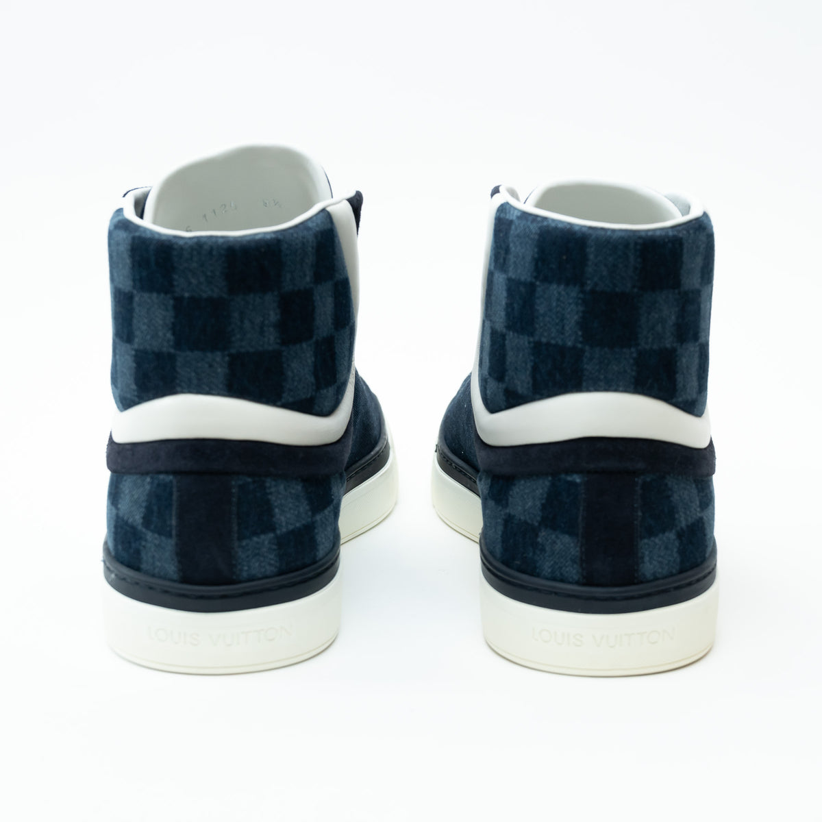 Louis Vuitton Dark Denim High Top Sneakers Size 8.5