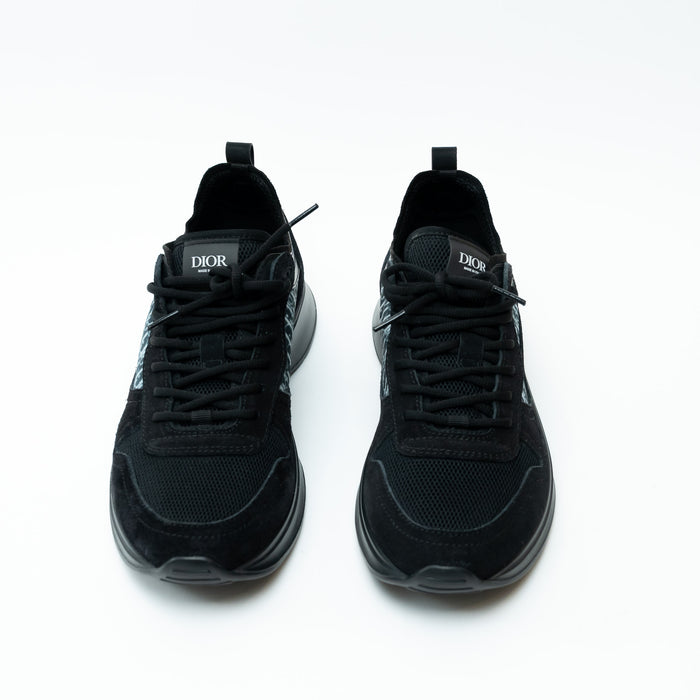 Dior Black Low Top Sneakers with Oblique Detail Size 43