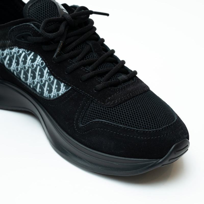 Dior Black Low Top Sneakers with Oblique Detail Size 43