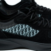 Dior Black Low Top Sneakers with Oblique Detail Size 43