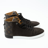Louis Vuitton Brown/Monogram High Top Sneakers Size 8.5