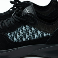 Dior Black Low Top Sneakers with Oblique Detail Size 43