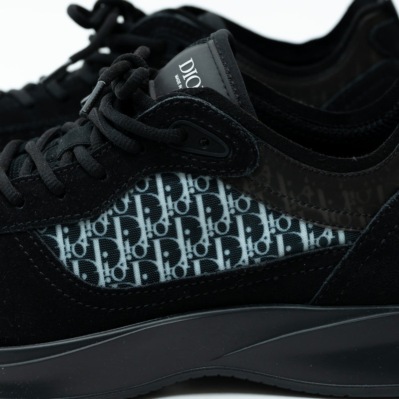 Dior Black Low Top Sneakers with Oblique Detail Size 43