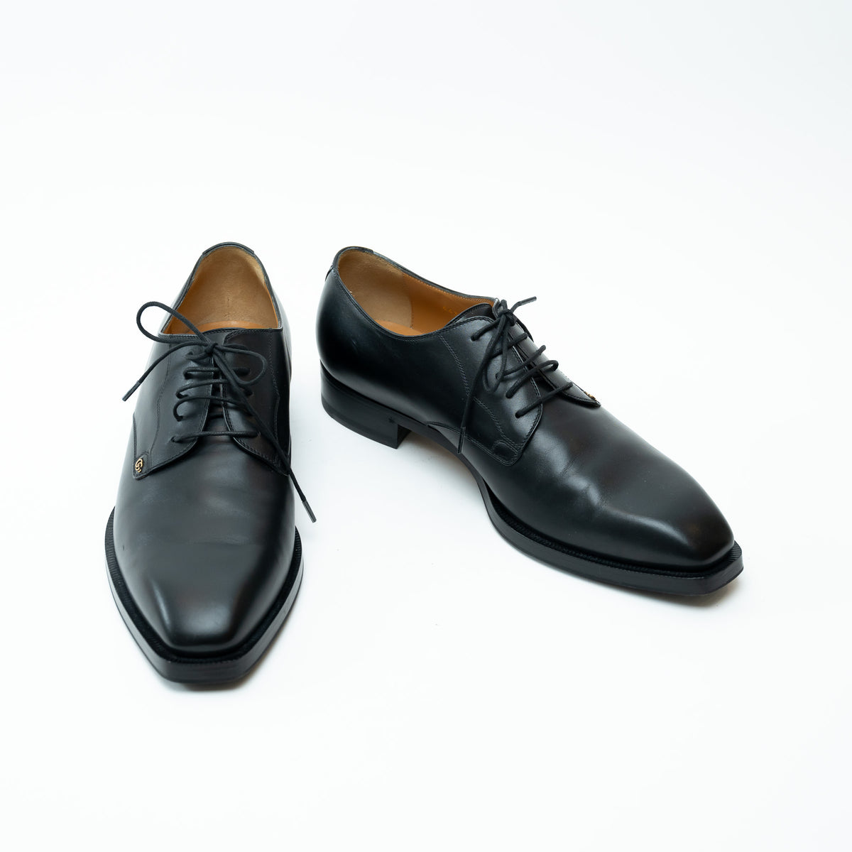 Gucci Black Smooth Leather Dress Shoe Size 8.5