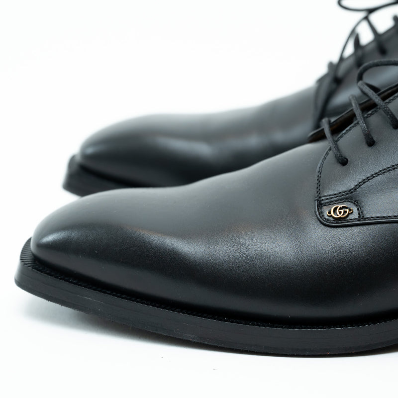 Gucci Black Smooth Leather Dress Shoe Size 8.5