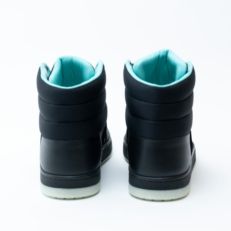 Gucci Black Leather High Top Sneakers Size 8.5