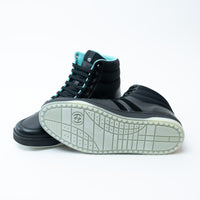 Gucci Black Leather High Top Sneakers Size 8.5