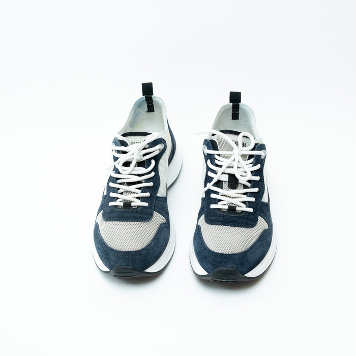 Dior Grey/Navy Low Top Sneakers with Oblique Detail Size 43