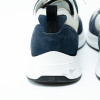 Dior Grey/Navy Low Top Sneakers with Oblique Detail Size 43
