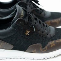 Louis Vuitton Black Mesh/Monogram Low Top Sneakers Approx. Size 9