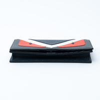 Fendi Grained Leather Monster Bifold Long Wallet