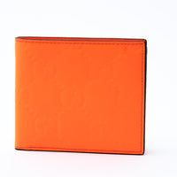 Gucci Neon Orange Bifold Monogram Wallet