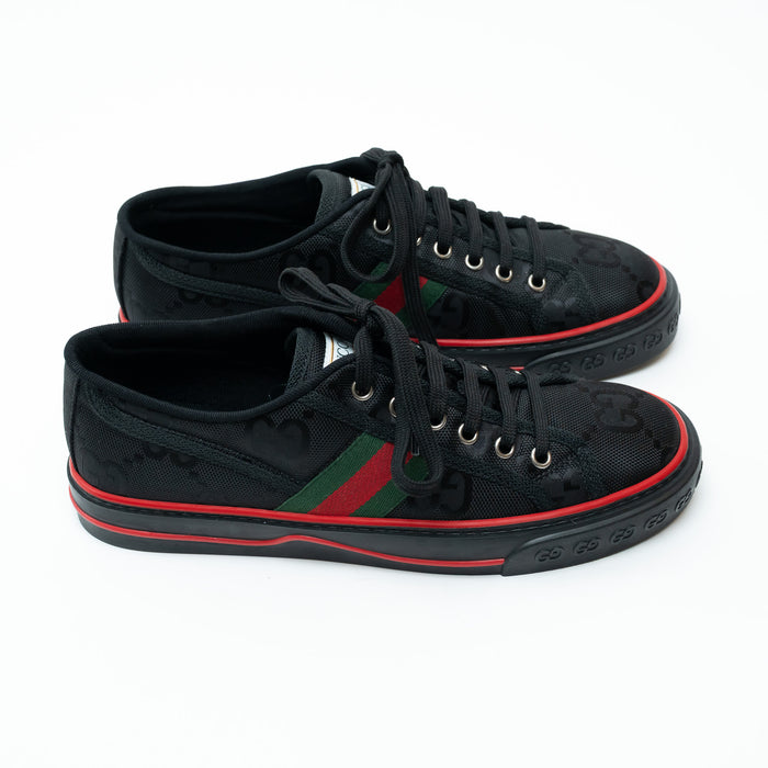 Gucci Black Monogram Canvas Low Top Sneakers Size 5.5