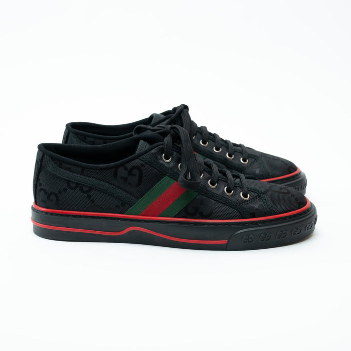 Gucci Black Monogram Canvas Low Top Sneakers Size 5.5