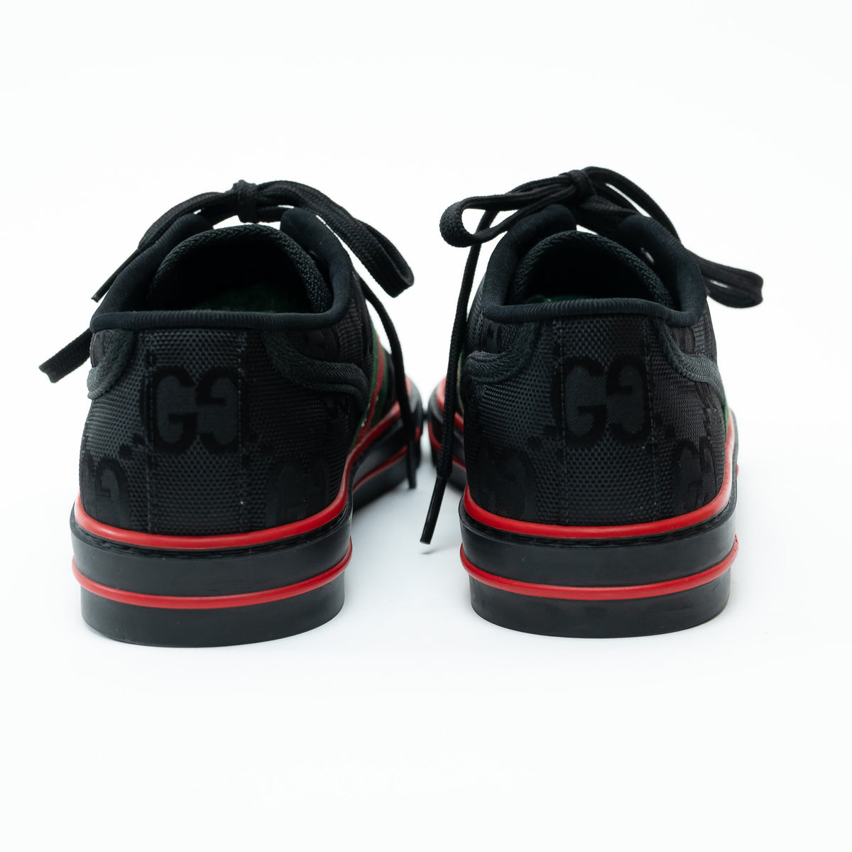 Gucci Black Monogram Canvas Low Top Sneakers Size 5.5