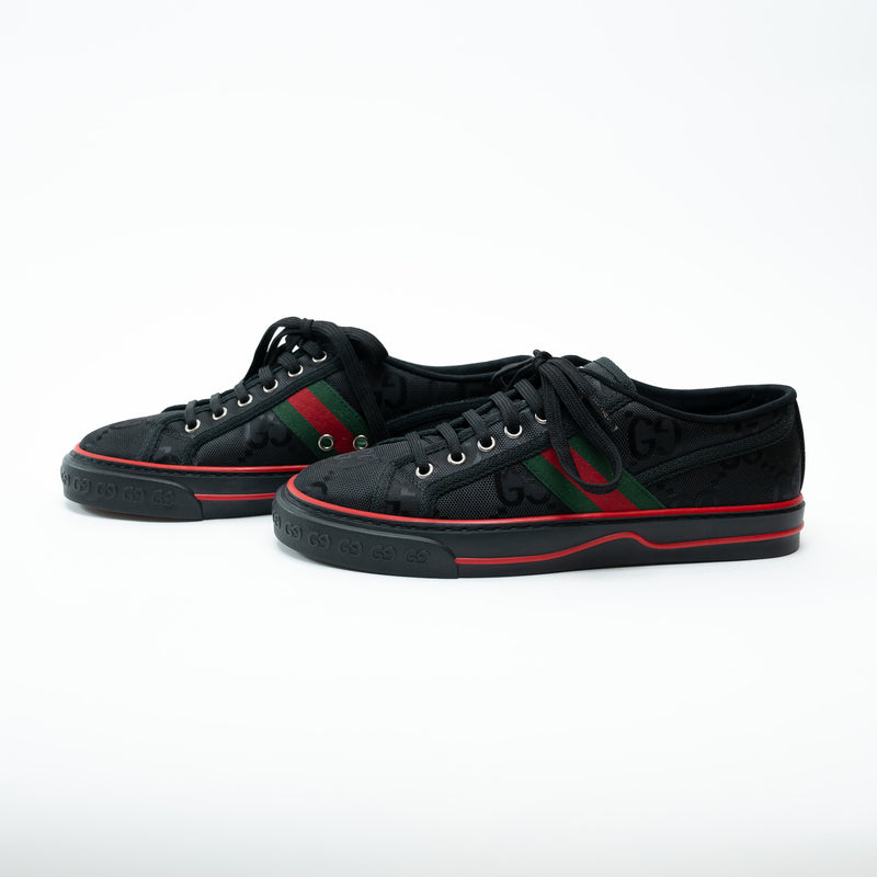 Gucci Black Monogram Canvas Low Top Sneakers Size 5.5