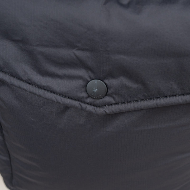 Gucci Black Puffer Jacket With Monogram Details Size 48