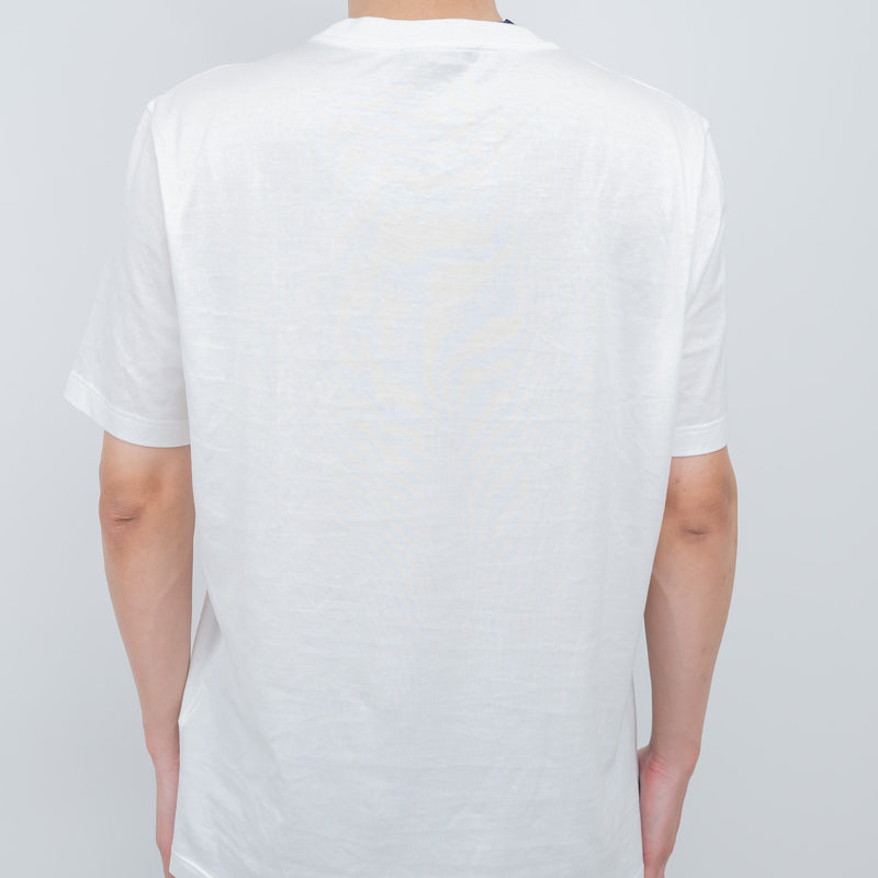 Louis Vuitton White T-Shirt with Embroidered Logo Size XL