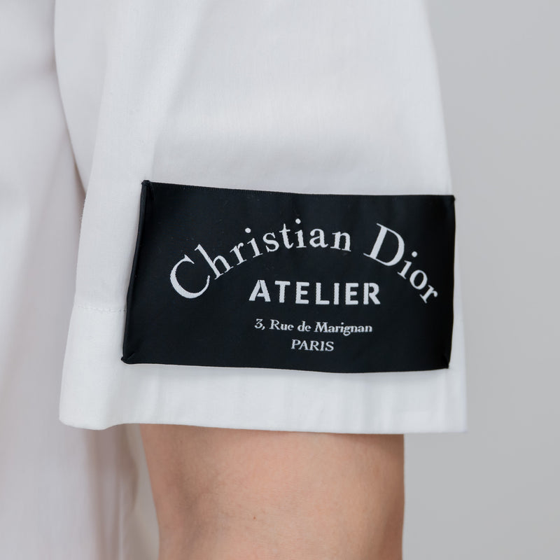 Dior Short Sleeve White Button-Up Size 41