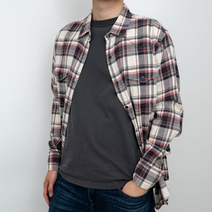 Saint Laurent Snap Button Up Flannel Size XL