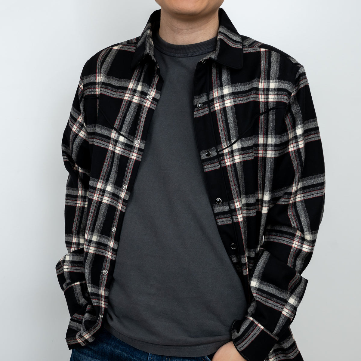 Valentino Snap Button Up Flannel Size 42