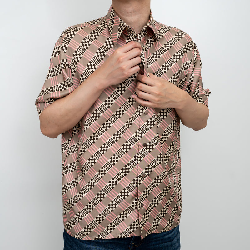 Fendi Printed Button Up Dress Shirt Size 41