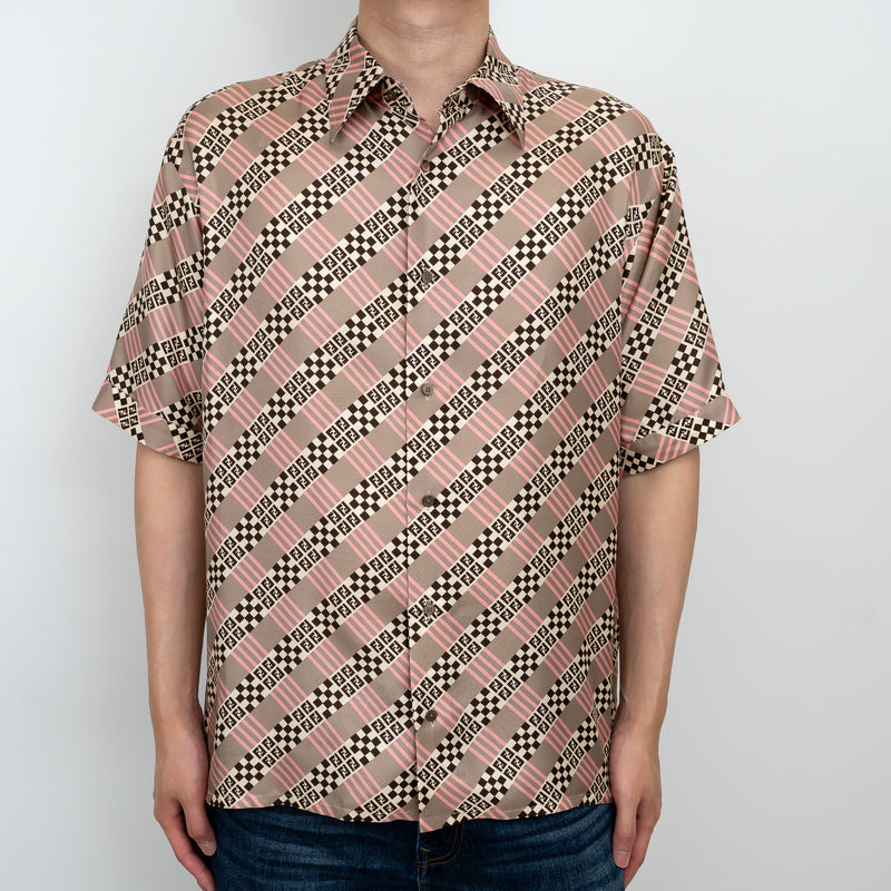Fendi Printed Button Up Dress Shirt Size 41