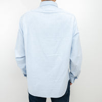 Gucci Blue Button Up with Embroidered Details Size 41