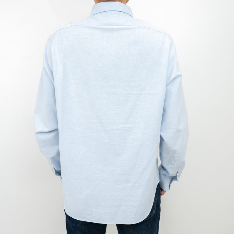 Gucci Blue Button Up with Embroidered Details Size 41