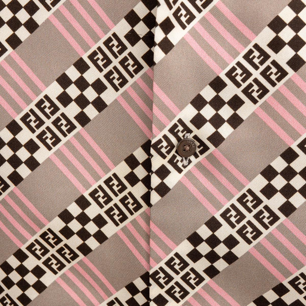 Fendi Printed Button Up Dress Shirt Size 41