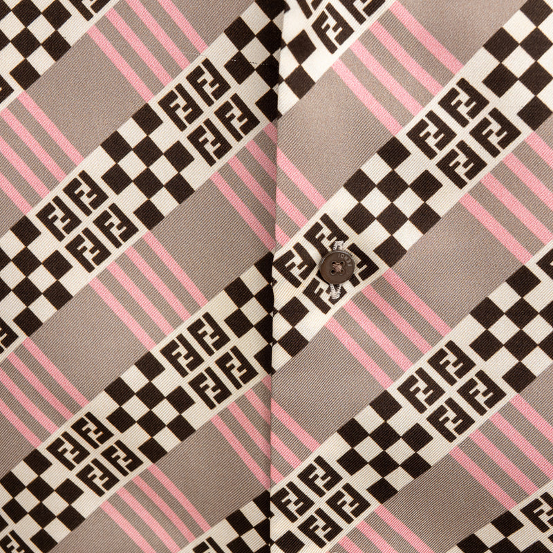 Fendi Printed Button Up Dress Shirt Size 41