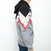 Dior Zip Up Hoodie with Red/Speckled Chevron Detail Size M