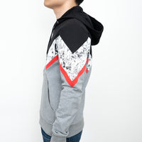 Dior Zip Up Hoodie with Red/Speckled Chevron Detail Size M