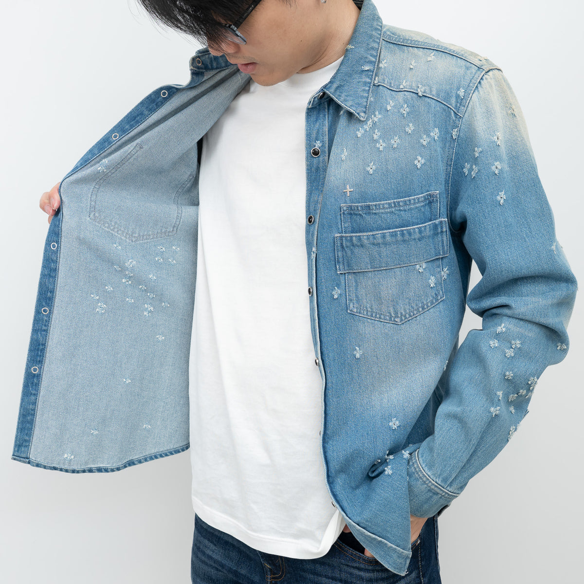 Givenchy Denim Button Up Shirt Size XL
