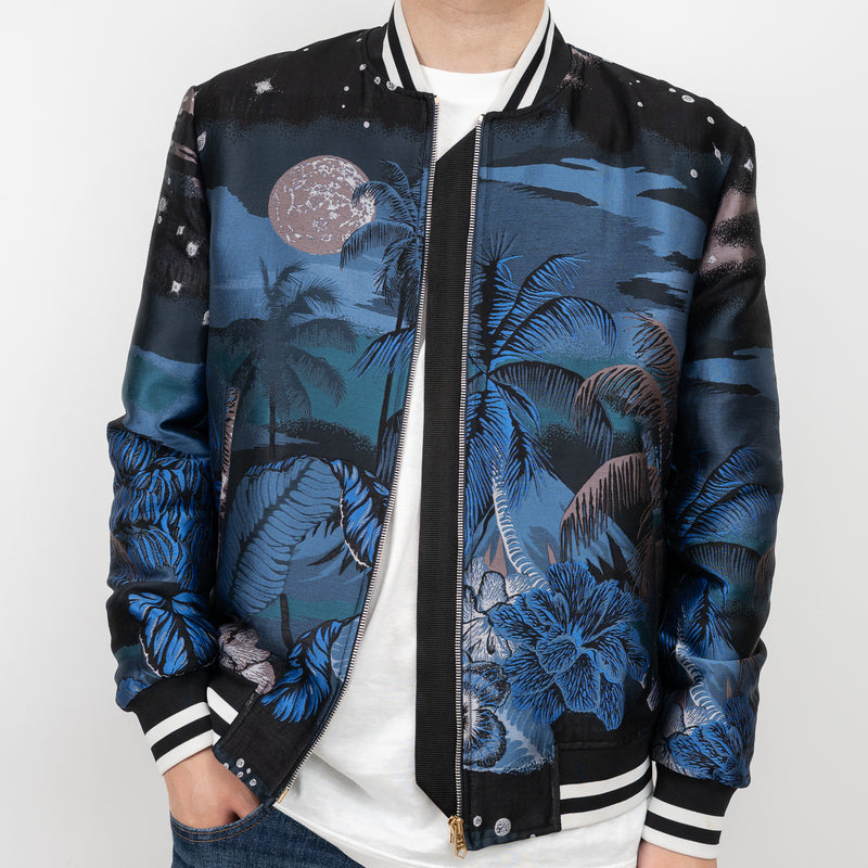 Paul Smith Blue/Black Printed Zip Up Jacket